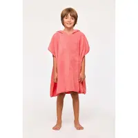 Woody Poncho Lieveheersbeestje koraalrood - maat 92/104 - 251-10-BCA-B/488