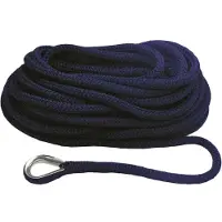 Kuipers Nautic 16mm x 12m Landvast met Oog Deluxe Blauw Polyester