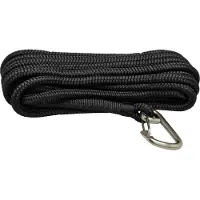 Jero Marine 12mm x 12m Landvast met Karabijnhaak Polyester Zwart