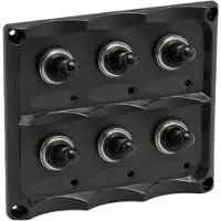 Kuipers Nautic Schakelpaneel Boot 12V met 6 Schakelaars 110x100mm
