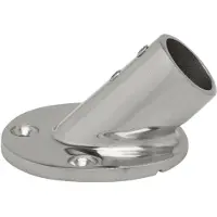 Jero Marine Railingsteun 22mm 45 graden met Ronde Voet Rvs