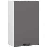 Akord Keukenkast modulaire OLIWIA W50 met 1 Deur / Hangkast / Bovenkast / Furniture Factory / Wit - Grafietgrijs / 50 x 72 x 30 cm