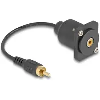 DeLOCK D-Type Cable RCA male to female black 20 cm