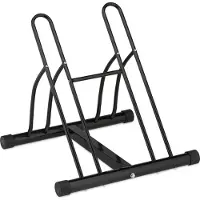 Relaxdays fietsenrek - staal - voor 2 fietsen - banden tot 60 mm - binnen - buiten