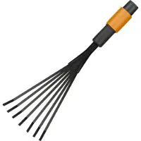 Fiskars Quikfit Bladhark - Kleine hark - Ideaal voor smalle Plantbedden - Tuingereedschap