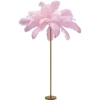 Kare Design vloerlamp Feather Palm, messing / goud, Woon-/ Eetkamer, metaal, Design, vloerlamp