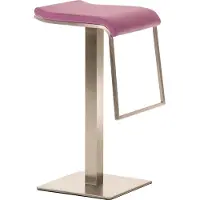 CLP Lameng E78 Barkruk - Voetsteun - RVS - Kunstleer - purper