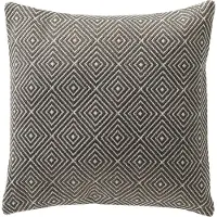 Dutch decor VERANO - kussenhoes outdoor 45x45 cm - waterafstotend en uv-bestendig - Charcoal Gray - antraciet