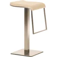 CLP Lameng E78 Barkruk - Voetsteun - RVS - Stof - creme