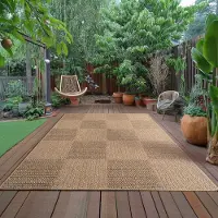 Muratap Timber lorium buitenkleed – indoor & outdoor, jute-look vloerkleed,