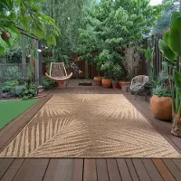 Muratap Timber buitenkleed – indoor & outdoor, jute-look vloerkleed, weerbestendig,