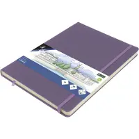 Kangaro schetsboek - A4 - heather purple - met elastiek en lint