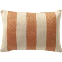 Dutch decor CYRUS - kussenhoes outdoor 40x60 cm - waterafstotend en uv-bestendig - gestreept - Peach Bloom - rood