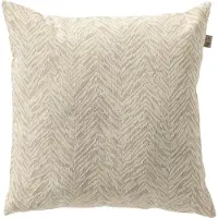 Dutch decor AUGUSTA - kussenhoes outdoor 45x45 cm - waterafstotend en uv-bestendig - gestreept - Marshmallow - wit en beige