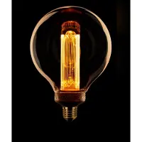 Expo Globe 125mm kooldraad LED 4w E27 240v 1800k 3 stappen dimbaar amber/goud 120L