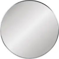 CLP Elsie Wandspiegel - Rond - Diepte lijst 3 cm - ideaal voor woonkamer, slaapkamer of badkamer - zilver L