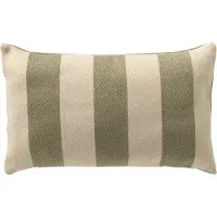 Dutch decor CYRUS - kussenhoes outdoor 30x50 cm - waterafstotend en uv-bestendig - gestreept - Swamp - groen