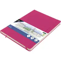 Kangaro schetsboek - A4 - hot pink - met elastiek en lint - K-861330