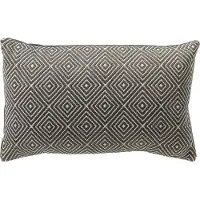 Dutch decor VERANO - kussenhoes outdoor 30x50 cm - waterafstotend en uv-bestendig - Charcoal Gray - antraciet