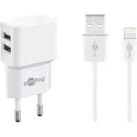 Goobay 44979: laadkabel met adapter, wit