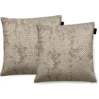 Linnick Velvet Sierkussens - bronze 50x50cm - Set van 2