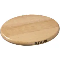 Staub Ovale magnetische onderzetter - hout - 21 x 15 cm