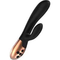 Doc Johnson Elegance Exquisite Oplaadbare G Spot Vibrator met Verwarmingsfunctie - Zwart
