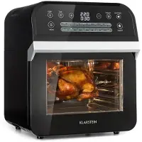 Klarstein AeroVital Cube heteluchtfriteuse 1600W 12L timer 16 programma's zwart