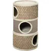 PawHut Paws Kattenkrabpaal Kattenton voor katten 3 niveaus Krabpaal klimboom sisal