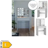 Vicco Laura Kaptafel met licht – 70 cm met LED-verlichting Wit