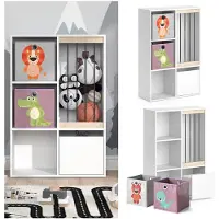 Vicco Luigi Kinderboekenkast – 29.2 x 107.8 cm met 2 vouwboxen opt.3 Wit
