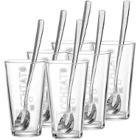 Ritzenhoff & Breker Latte Macchiato Gläser + Löffel Lena 350 ml Set van 6