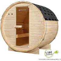 Artsauna Buitenbarrelsauna Spitsbergen - 191x120x193 cm SAUNA