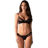 Obsessive Stelisa Lingerie Set Zwart 2 Stuks L/XL