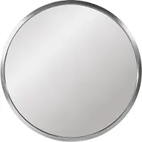 CLP Elsie Wandspiegel - Rond - Diepte lijst 3 cm - ideaal voor woonkamer, slaapkamer of badkamer - zilver S