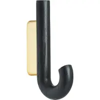 Gejst Hook haak mini 13,3 cm Zwart eikenhout-messing