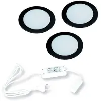 Hera FR-68 Led set van 3 spots 24V/15W zwart