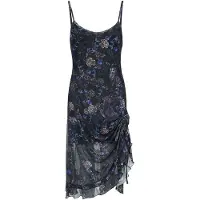 Jawbreaker Midi-jurk - Purple Night Crows Mesh Midi Dress - XS tot 3XL - voor Vrouwen - meerkleurig - Maat L