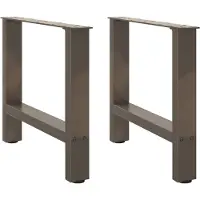 vidaXL Salontafelpoten 2 st 50x(42-43) cm staal naturel
