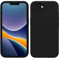 Kwmobile telefoonhoesje geschikt voor Apple iPhone 17e / iPhone 16e - Hoesje met siliconen coating - Smartphone case in zwart
