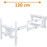 XTRARM TV Beugel Ferrom 120 cm Rotate 400 Wit - 47 t/m 75 inch schermen