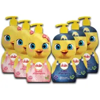 Dalin Baby Shampoo, 98% natuurlijke ingrediënten, anti-prik formule, veilig voor de gevoelige huid - 6 x 500ml