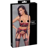 Cotelli collection Bondage Cottelli Collection - Shelf Jarretel Setje - Zwart