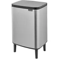 Brabantia Bo hi afvalemmer 12 liter met kunststof binnenemmer matt steel fingerprint proof |