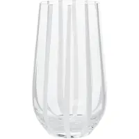 Broste Copenhagen Stripe drinkglas 55 cl Clear-white stripes