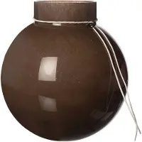 ERNST glazen vaas rond bruin H25 cm Ø24 cm
