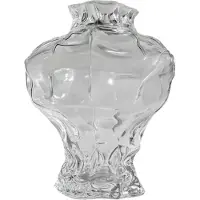 Hein Studio Ammonit Vaas 30 Cm Doorzichtig - Vazen Mondgeblazen Glas Clear - 1534
