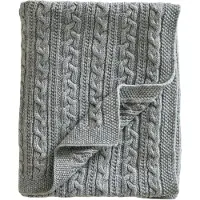 Jack o Juno Babydeken gebreid merinowol 80x100 cm Light grey