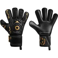 Elite Sport Black Real Keepershandschoenen Zwart Goud Zilvergrijs