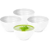 PlasticForte Soepkommen - 6x - wit - kunststof - 15 x 8 cm - schaaltjes